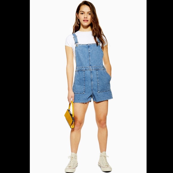 Topshop Denim - TopShop Blue Jean short overalls 👖